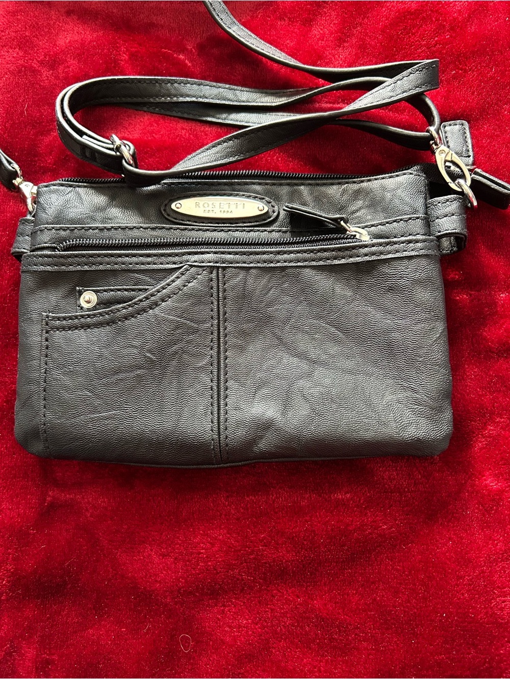Rosetti Black Crossbody Shoulder Bag